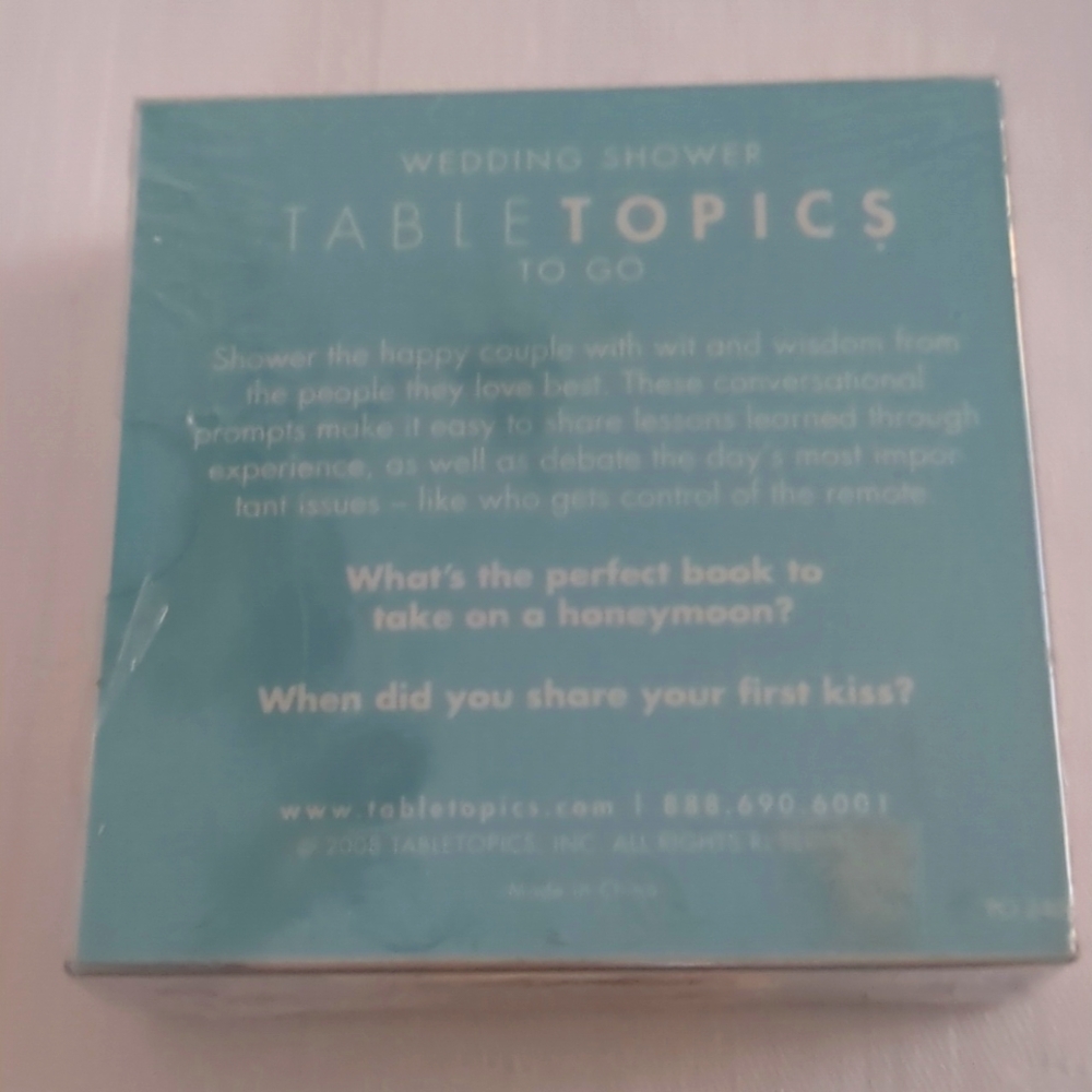 Table Topics Wedding Shower To Go - Picture 2 of 2